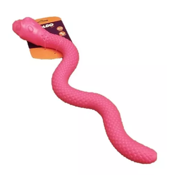 Brinquedo Mordedor Para Cachorro Cobra Recheável Treat SoundRosa