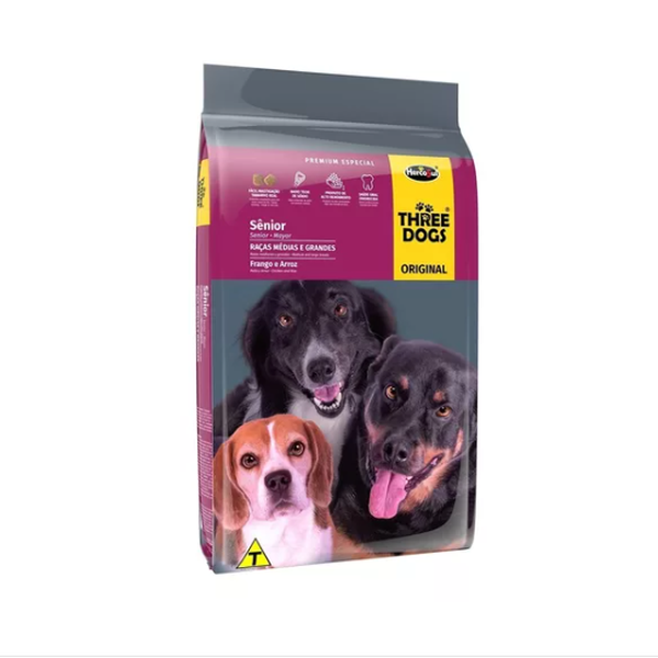Ração Three Dogs Original Sênior 7+ 15kg